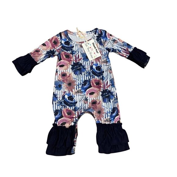 Clover Cottage Baby Girl's Floral Romper - Size 0-6 months - New! - Picture 1 of 1